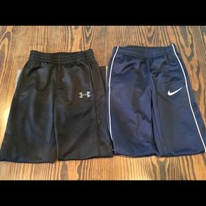 Boys size 6 Nike & under armour pants.